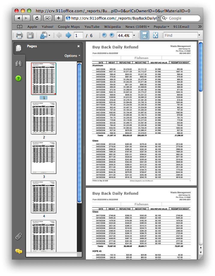 State Billing Recycling